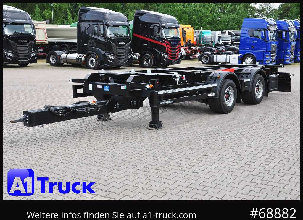 Reboque transportador de contêineres/ Caixa móvel KOEGEL ZW 18  BDF, Midi Tandem 1120 +1320, SOFORT