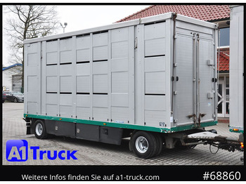 Reboque transporte de gado MENKE Menke-Janzen 3 Stock, Hubdach, durchlader,