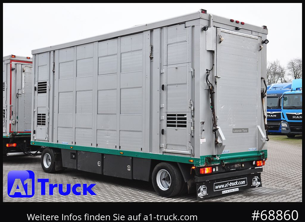 Reboque transporte de gado MENKE Menke-Janzen 3 Stock, Hubdach, durchlader,
