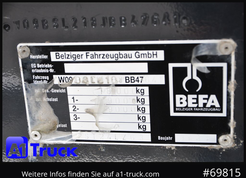 Reboque transporte de madeira DOLL Befa Tandem Holz Wood Exte Rungen, 171 tkm,