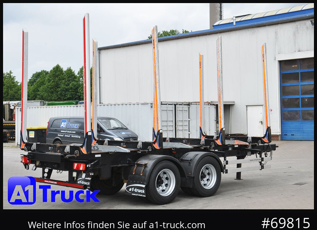 Reboque transporte de madeira DOLL Befa Tandem Holz Wood Exte Rungen, 171 tkm,