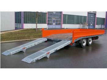 Reboque baixa para transporte de máquinas pesadas Saxas Tandemtieflader mit Rampen: foto 1