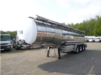 Semi-reboque cisterna para transporte de alimentos Burg Food tank inox 30.5 m3 / 3 comp + pump: foto 1