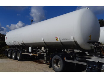Semi-reboque cisterna Burg Gas trailer 54500 liters (27 ton) 3 assen Gas, LPG, GPL, GAZ, Propane, Butane ID 3.129.  Tankcode P25BN with counter: foto 1