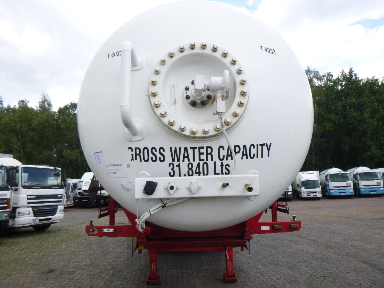 Semi-reboque cisterna para transporte de gás Clayton Gas tank steel 31.8 m3 (low pressure 10 bar): foto 5