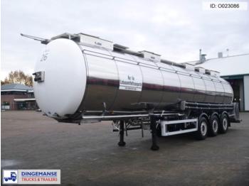 Semi-reboque cisterna para transporte de alimentos Feldbinder Chemical tank inox 39 m3 / 3 comp: foto 1
