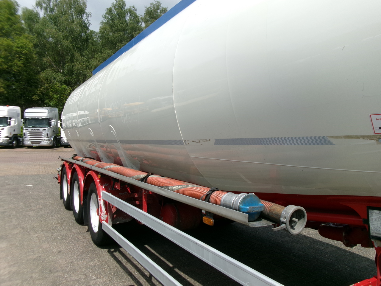Semi-reboque cisterna para transporte de combustível Feldbinder Fuel tank alu 44.6 m3 + pump: foto 7