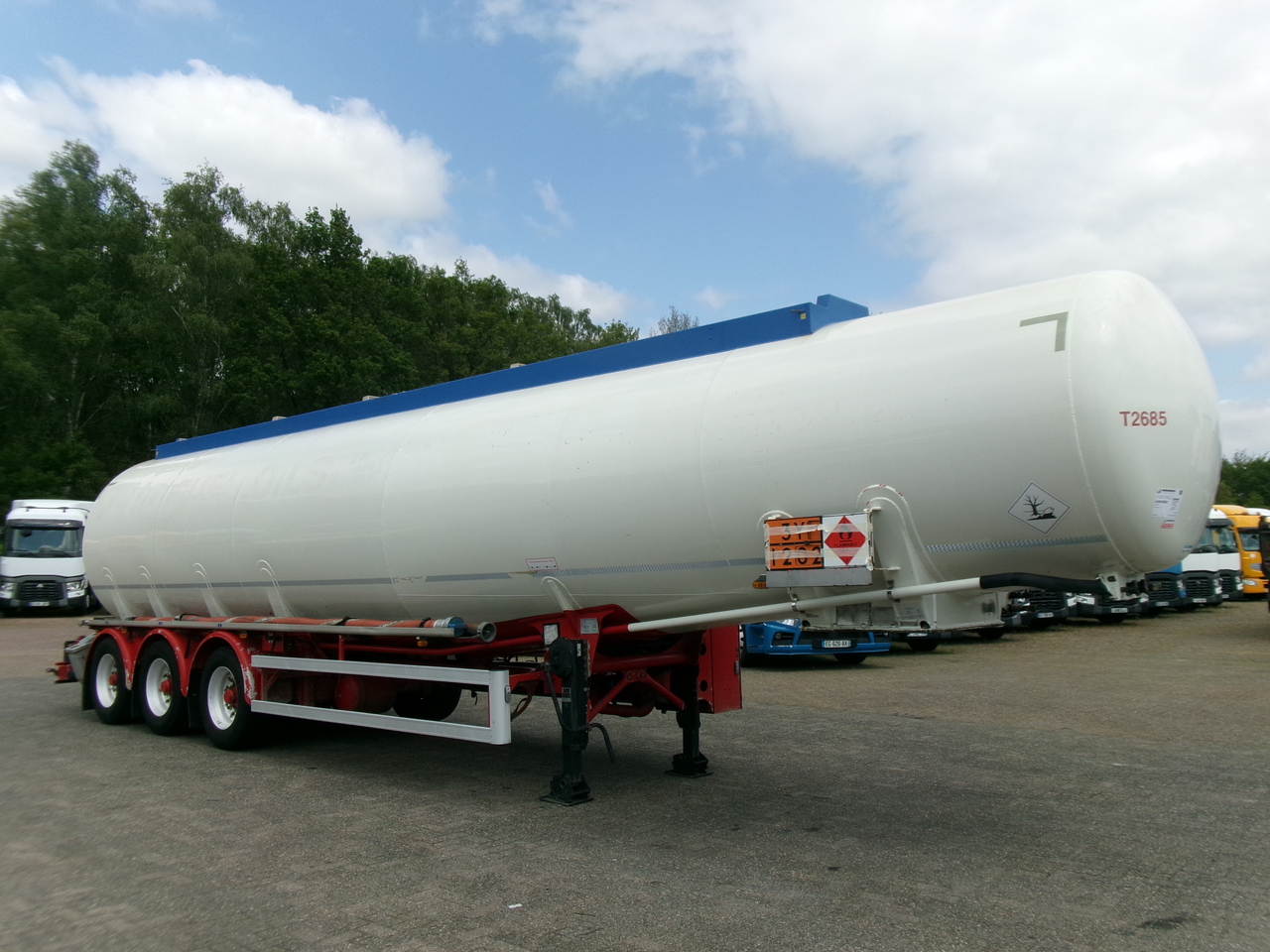 Semi-reboque cisterna para transporte de combustível Feldbinder Fuel tank alu 44.6 m3 + pump: foto 2