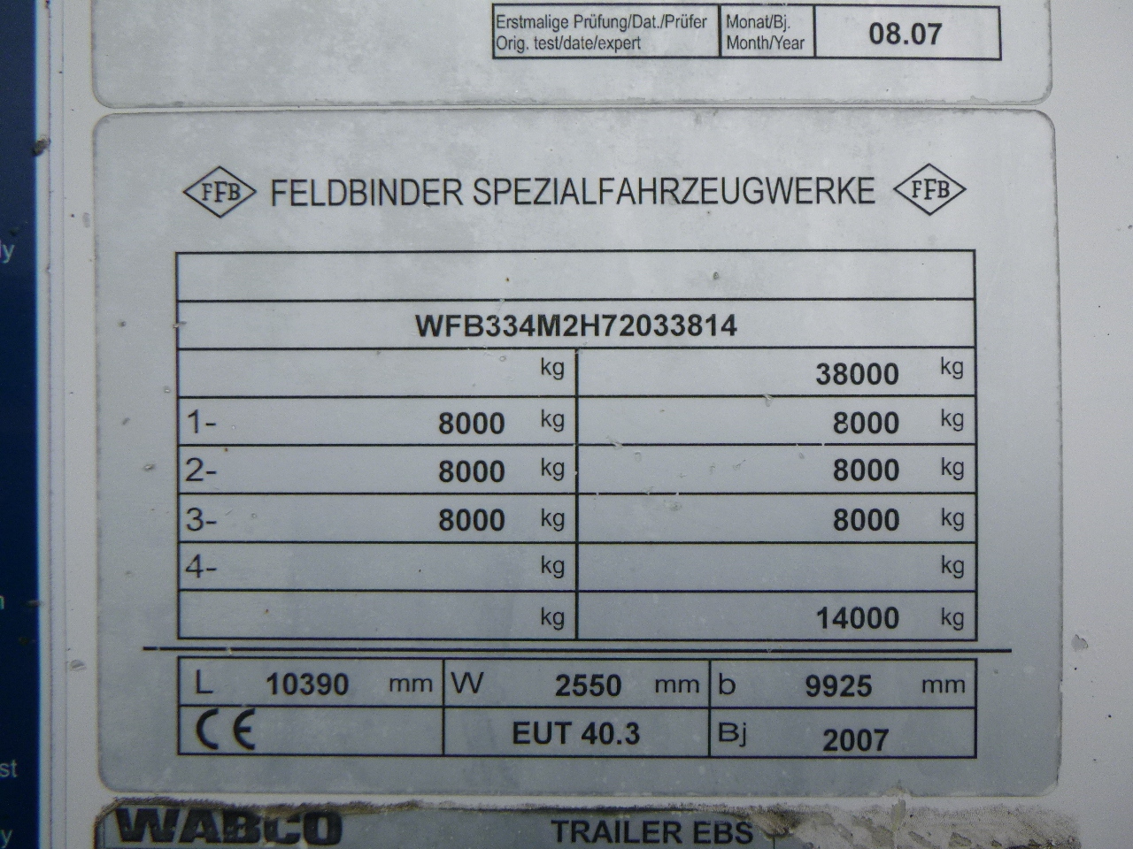 Semi-reboque cisterna para transporte de farinha Feldbinder Powder tank alu 40 m3 / 1 comp: foto 12
