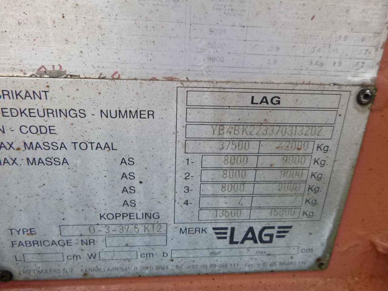 Semi-reboque cisterna para transporte de farinha L.A.G. Powder tank alu 60.5 m3 (tipping): foto 14