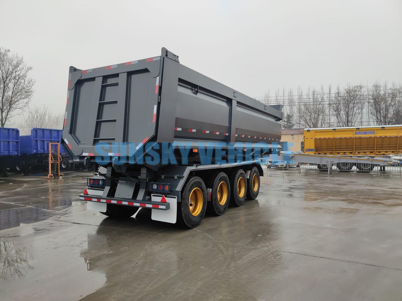 Semi-reboque basculante para transporte de materiais a granel novo SUNSKY 4-Axle Dump Semi-trailer: foto 8