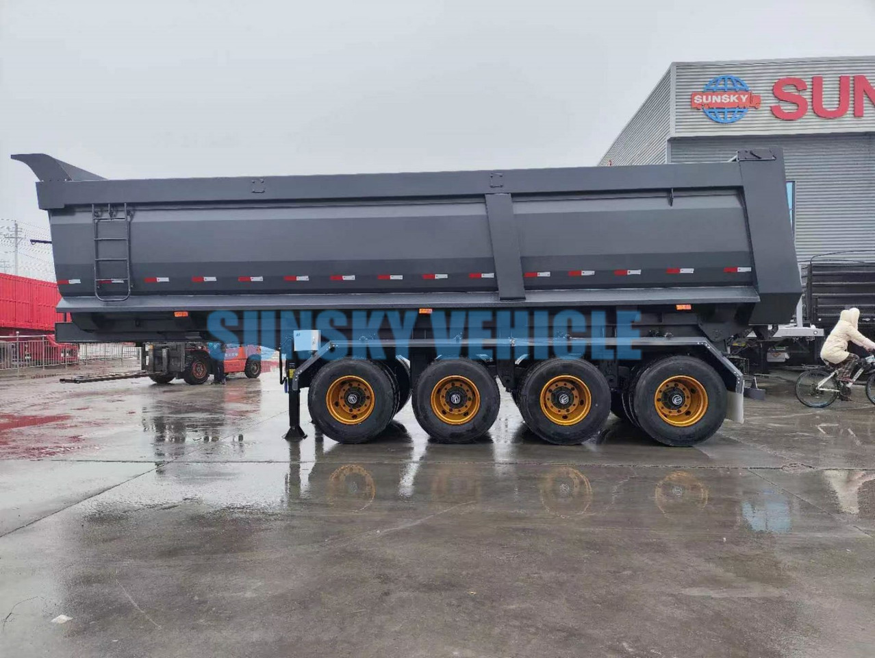 Semi-reboque basculante para transporte de materiais a granel novo SUNSKY 4-Axle Dump Semi-trailer: foto 7