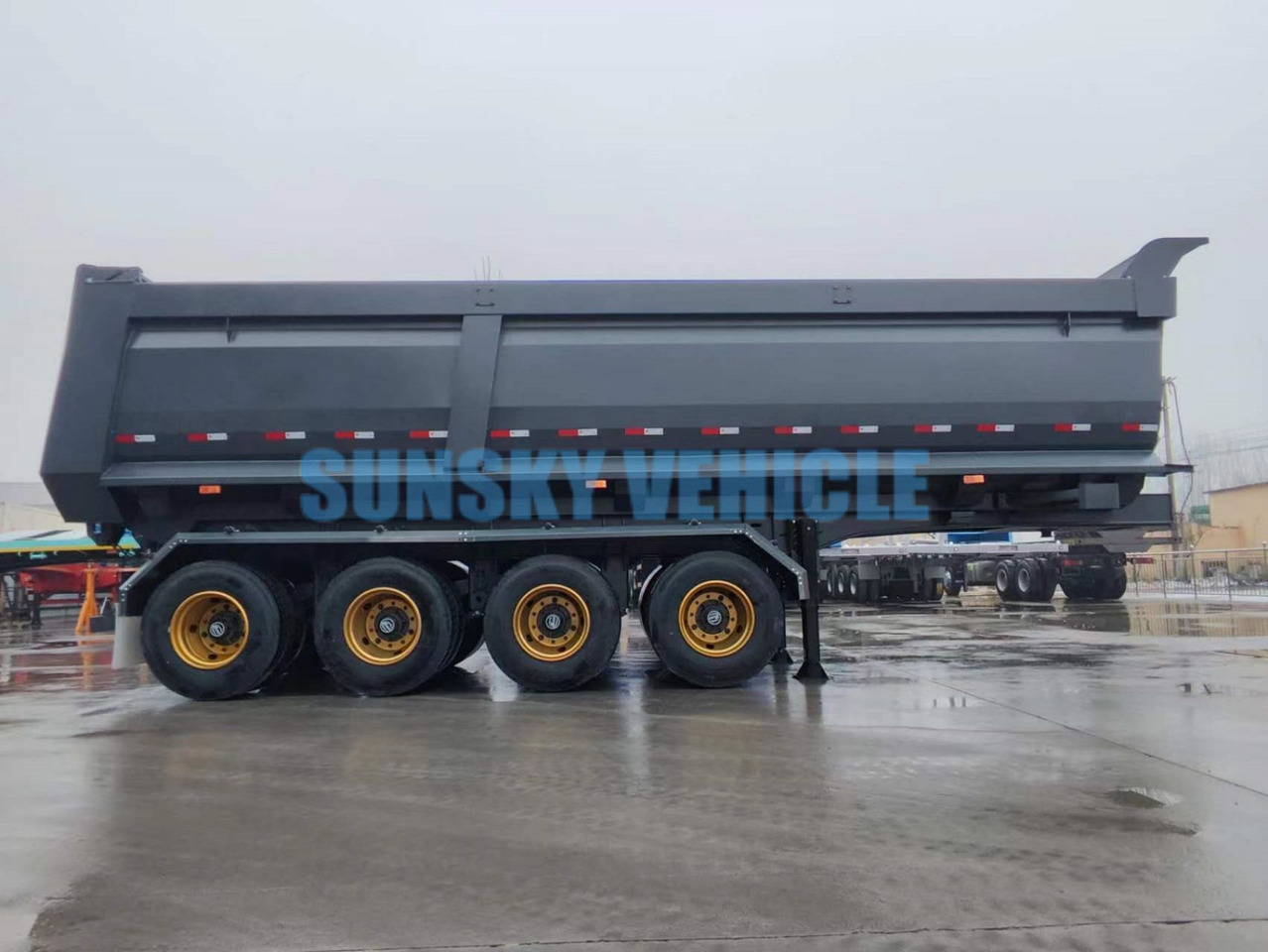 Semi-reboque basculante para transporte de materiais a granel novo SUNSKY 4-Axle Dump Semi-trailer: foto 9