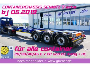 Semi-reboque transportador de contêineres/ Caixa móvel Schmitz Cargobull SCF 24 G 45 EURO 20/30/40/45 2 x 20 fuss LIFT: foto 1