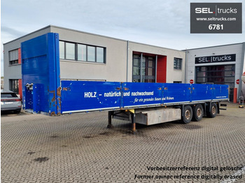 Schmitz Cargobull SPR 24 / Staplerhalterung / Lenkachse /Liftachse  - Semi-reboque plataforma/ Caixa aberta: foto 1