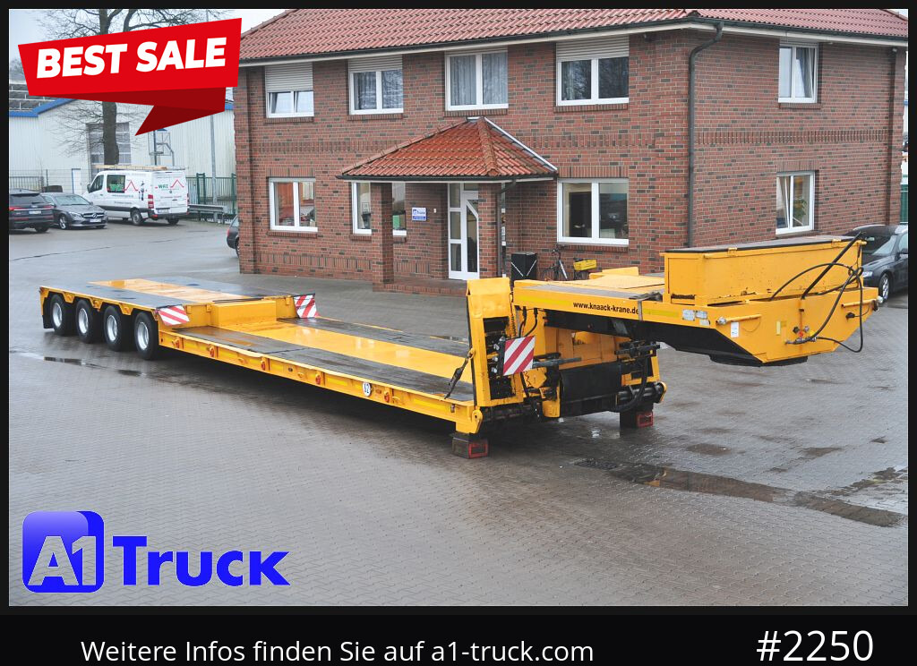Semi-reboque baixa GOLDHOFER 4 Achs Tiefbett, Tieflader, Auffahrrampen,