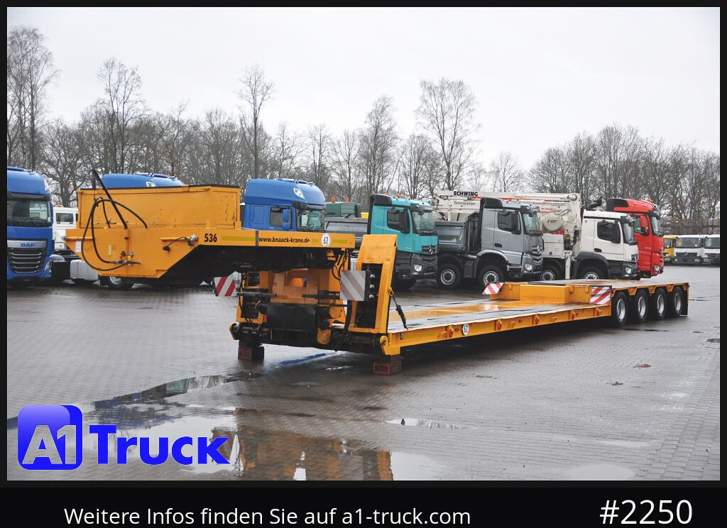 Semi-reboque baixa GOLDHOFER 4 Achs Tiefbett, Tieflader, Auffahrrampen,