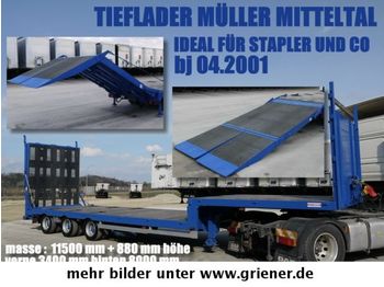 Müller-Mitteltal TS 3 / TIEFLADER HYDRAULISCHE RAMPE STAPLER / !!  - Semi-reboque baixa