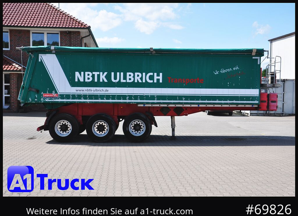 Semi-reboque basculante LANGENDORF SKA 24/30, 34m³  Alu, Liftachse, Alufelgen,