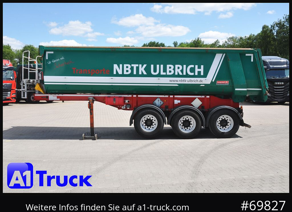 Semi-reboque basculante LANGENDORF SKS-HS 24-30, 26m³ Stahl, Lift Alufelgen,