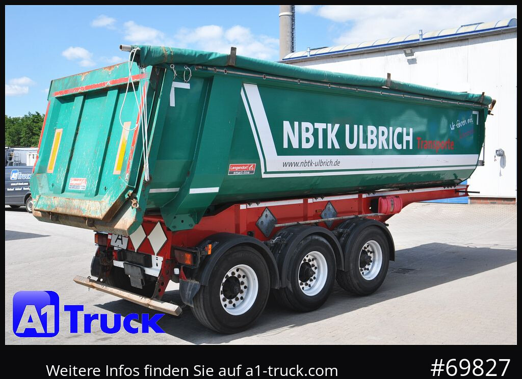 Semi-reboque basculante LANGENDORF SKS-HS 24-30, 26m³ Stahl, Lift Alufelgen,