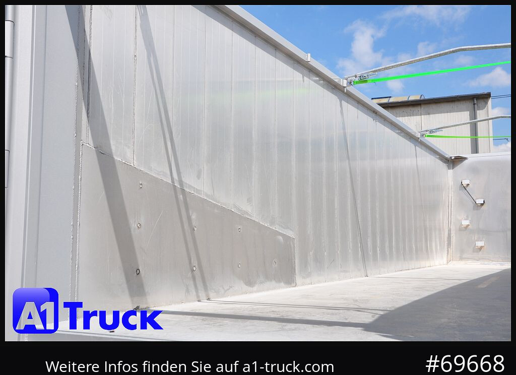 Semi-reboque basculante REISCH RHKS, Alu-Kippmulde 50m³, NEU Kombitüren, Alufelgen, Liftachse,