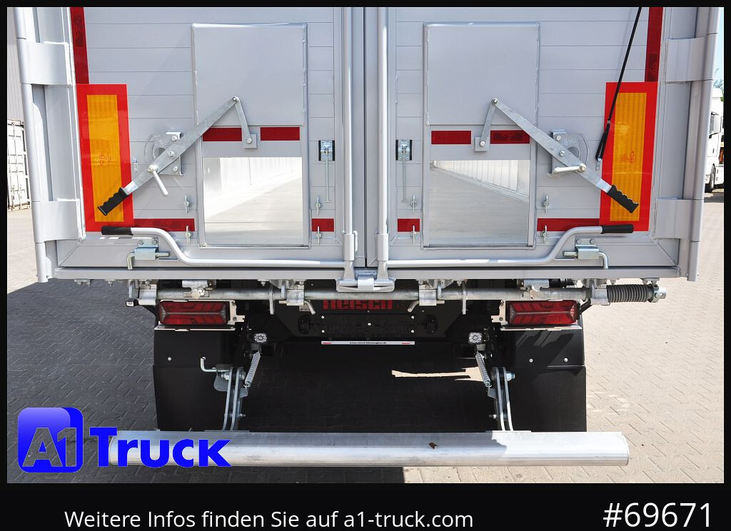 Semi-reboque basculante REISCH RHKS, Alu-Kippmulde 52m³, Kombitüren, Alufelgen, Liftachse,