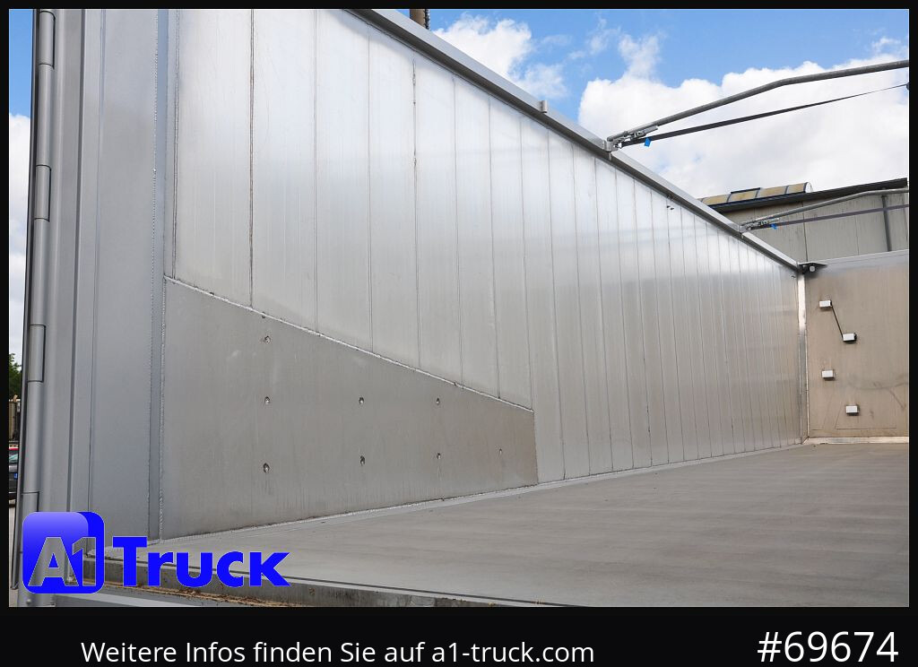 Semi-reboque basculante REISCH RHKS, Alu-Kippmulde 54m³, Kombitüren, Alufelgen, Liftachse,