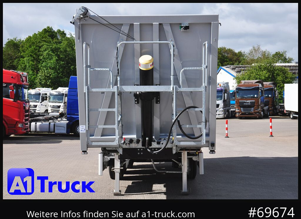 Semi-reboque basculante REISCH RHKS, Alu-Kippmulde 54m³, Kombitüren, Alufelgen, Liftachse,