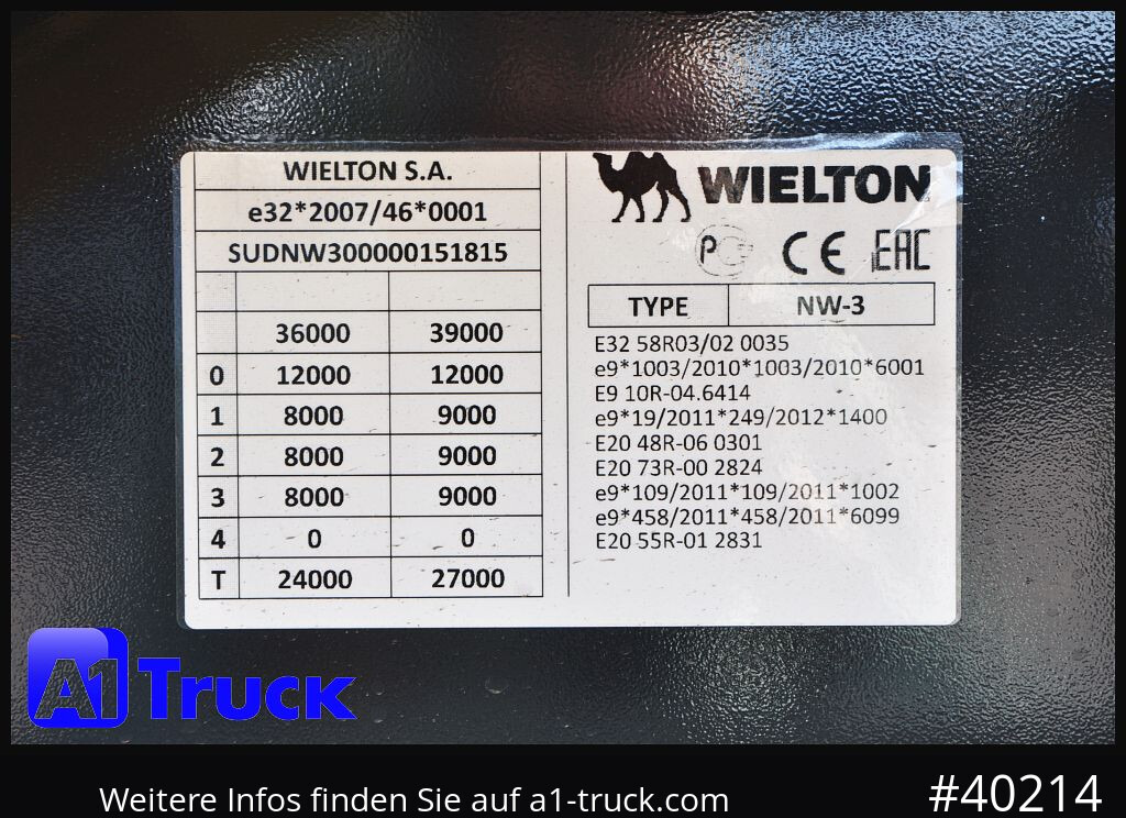 Semi-reboque basculante WIELTON Wielton 51m³ Neu+Sofort Miete
