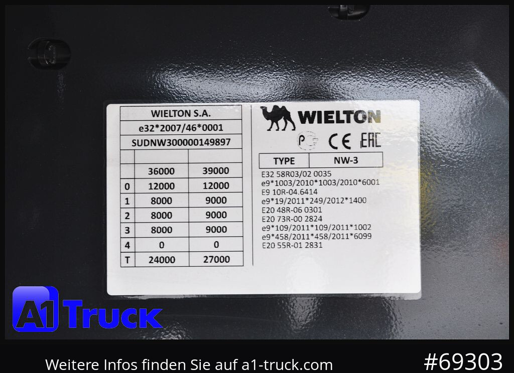Semi-reboque basculante WIELTON Wielton 51m³  Pendelklappe schlammdicht,