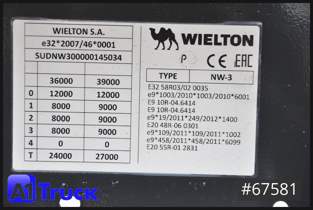 Semi-reboque basculante WIELTON Wielton 55m³ Neu+Sofort, 2x  Alu Kipper Kombitür, sofort verfügbar