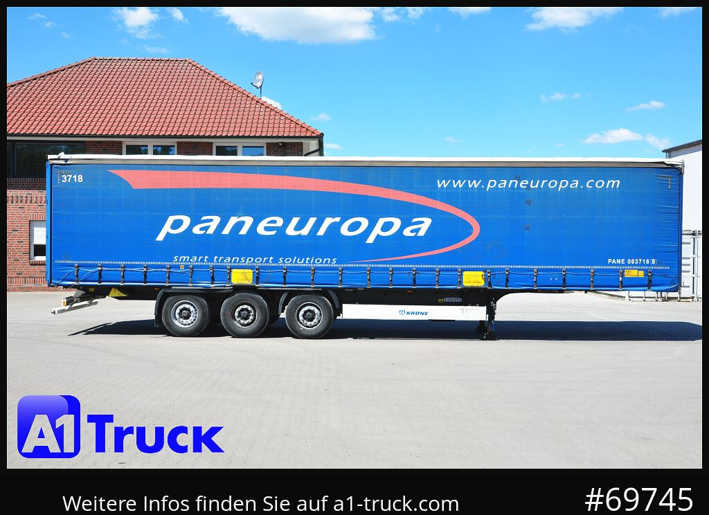 Semi-reboque de lona KRONE SD Tautliner, Code XL, BPW, der Rahmen ist gut.