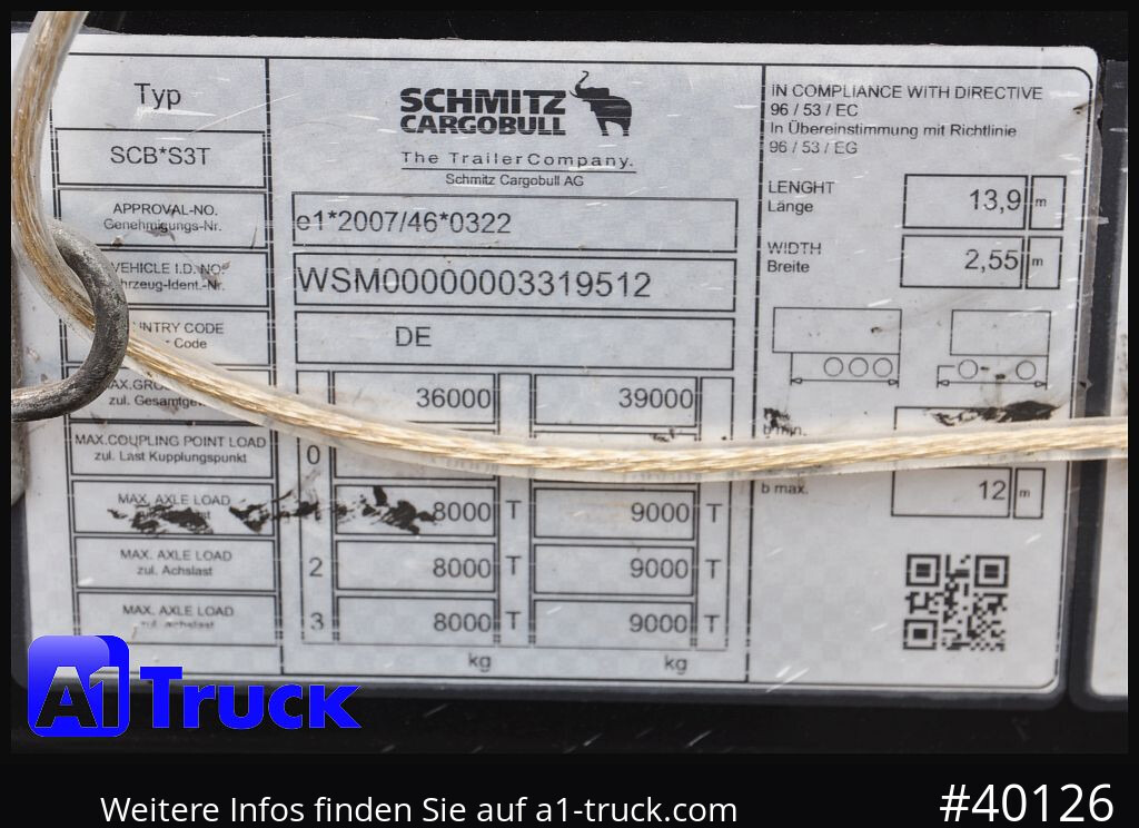 Semi-reboque de lona SCHMITZ SCB S3T, Tautliner, Standard, neue Plane, VDI 2700