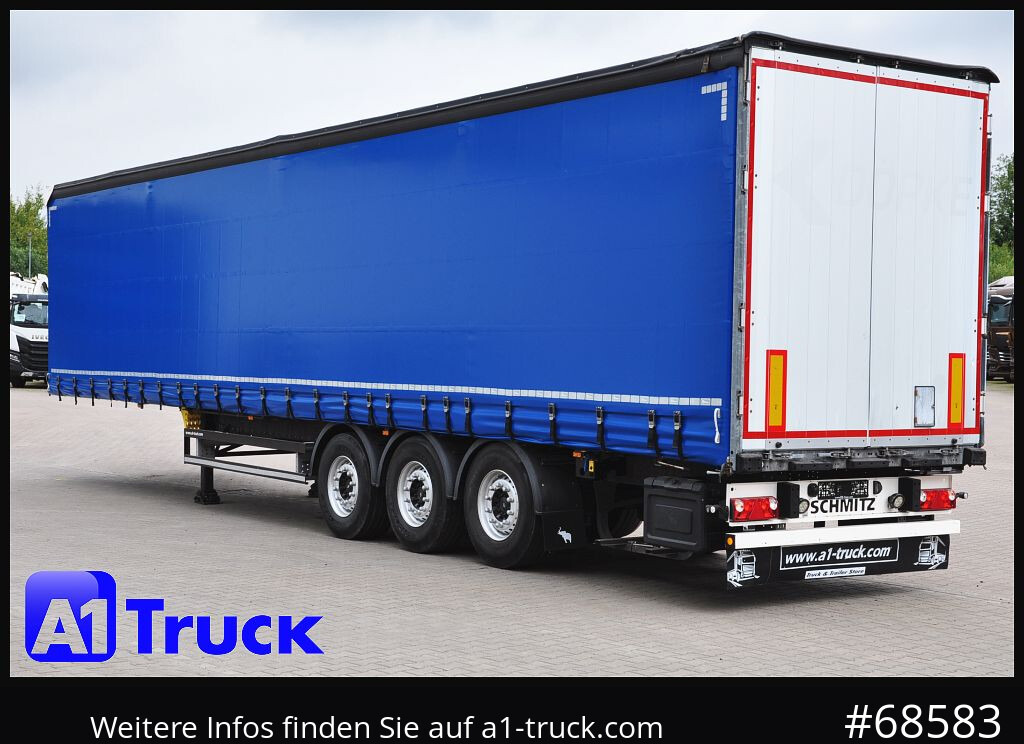 Semi-reboque de lona SCHMITZ SCS, Bordwandsider, Steckrungen, Liftachse, verzinkt