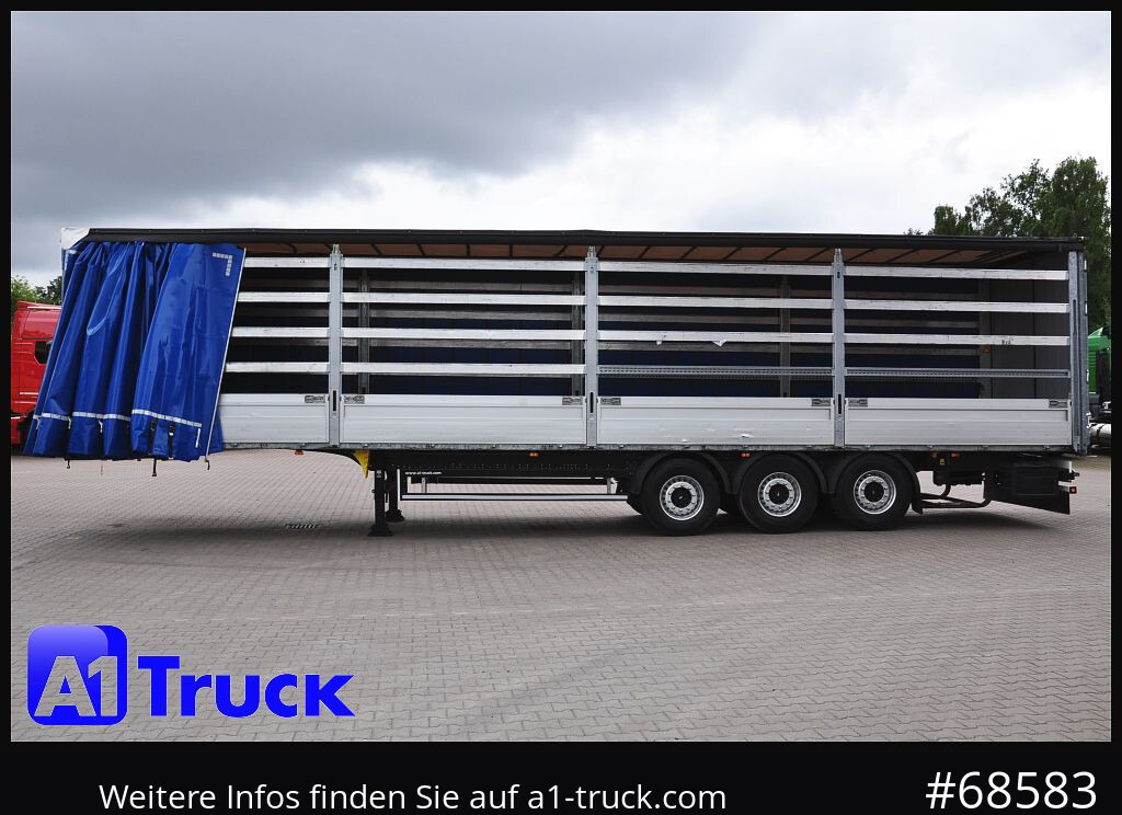 Semi-reboque de lona SCHMITZ SCS, Bordwandsider, Steckrungen, Liftachse, verzinkt