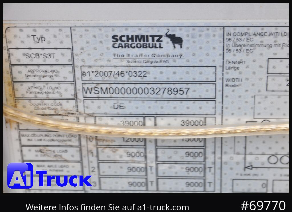 Semi-reboque de lona SCHMITZ SD Tautliner, Coil, Code XL,verzinkt, Liftachse, Steckrungen
