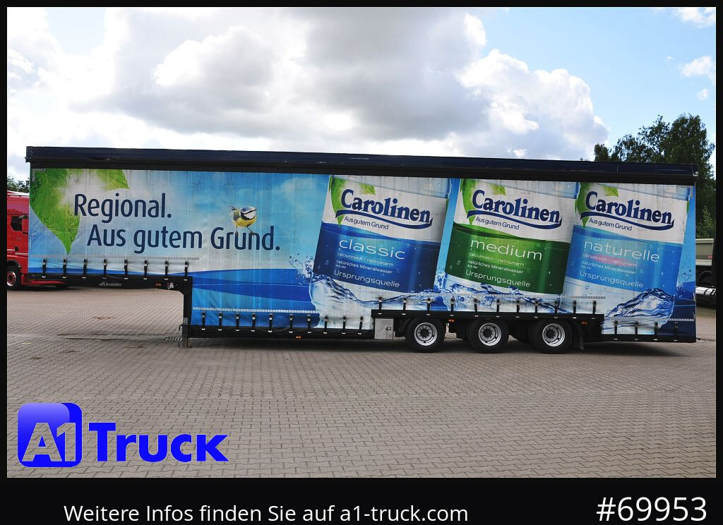 Semi-reboque de lona SCHROEDER,WIESMOOR Schröder Jumbo Hubdach, Getränkeauflieger