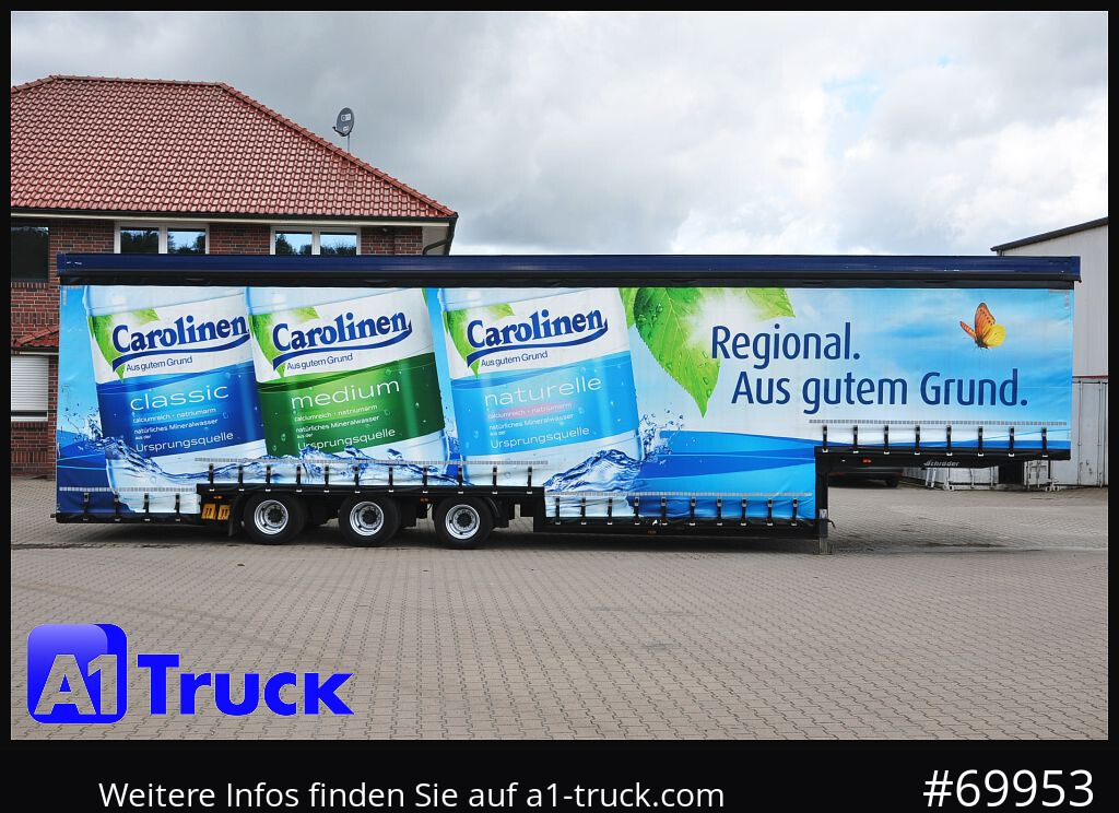 Semi-reboque de lona SCHROEDER,WIESMOOR Schröder Jumbo Hubdach, Getränkeauflieger