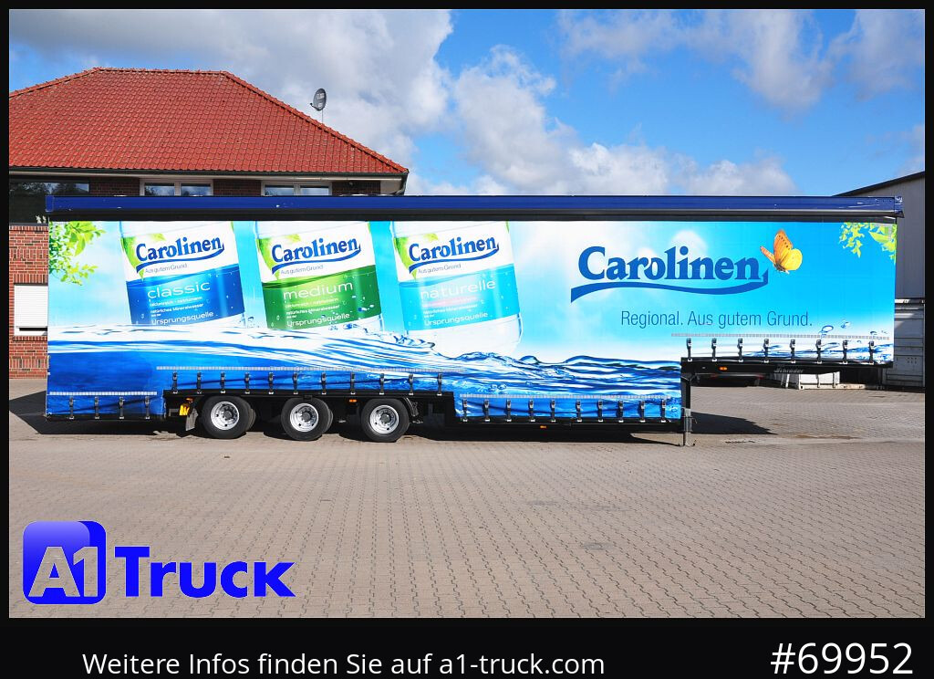 Semi-reboque de lona SCHROEDER,WIESMOOR Schröder Jumbo Hubdach, Getränkeauflieger