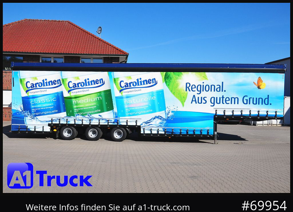 Semi-reboque de lona SCHROEDER,WIESMOOR Schröder Jumbo Hubdach, Getränkeauflieger