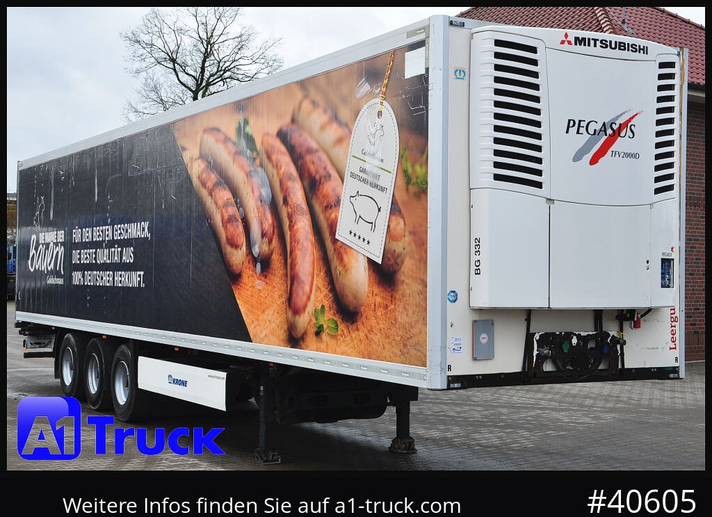 Semi-reboque frigorífico KRONE Kühlkoffer, Pegasus Meat, Rohrbahnen