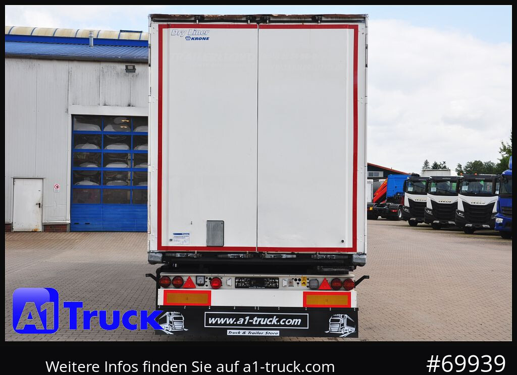 Semi-reboque furgão KRONE SDK 27, Koffer, 154.431km, Zurrösen, 1 Vorbesitzer