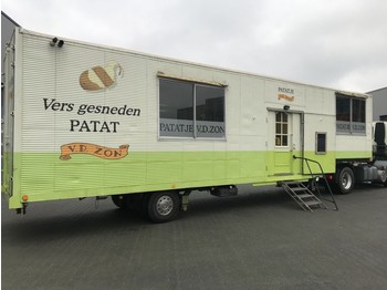 Netam-Fruehauf Foodtruck / Mobiel Cafetaria -Lunchroom / Food Truck (B/E rijbewijs) inclusief DAF trekker - Semi-reboque furgão