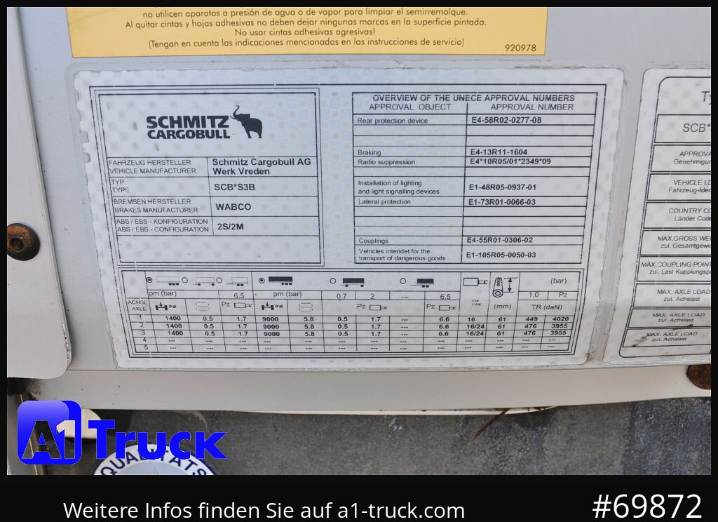 Semi-reboque furgão SCHMITZ Koffer, Trockenfracht, 117.500km, 1 Vorbesitzer