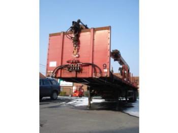 AUGUST SCHMIDT flat bed crane trailer - Semi-reboque plataforma/ Caixa aberta