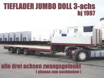 Doll TIEFLADER JUMBO 3achs ZWANGSGELENKT schwanenhals - Semi-reboque plataforma/ Caixa aberta