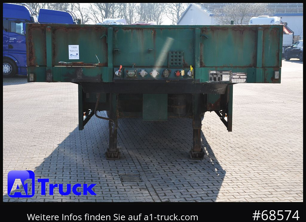 Semi-reboque plataforma/ Caixa aberta FAYMONVILLE Plattform, ausziehbar, Lenkachse, Tieflader,