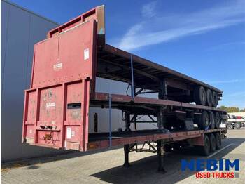 Flandria OPL 3 39 T - Drum brakes - € 10.800,- Complete stack of 3 trailers  - Semi-reboque plataforma/ Caixa aberta
