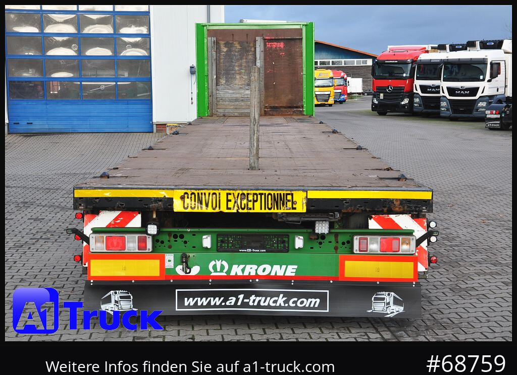 Semi-reboque plataforma/ Caixa aberta KRONE Mega, Plattform, Liftachse, Container,Twistlock,